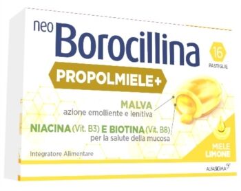 Alfasigma Neoborocillina Propolmiele+ 16 Pastiglie Gusto Miele E Limone