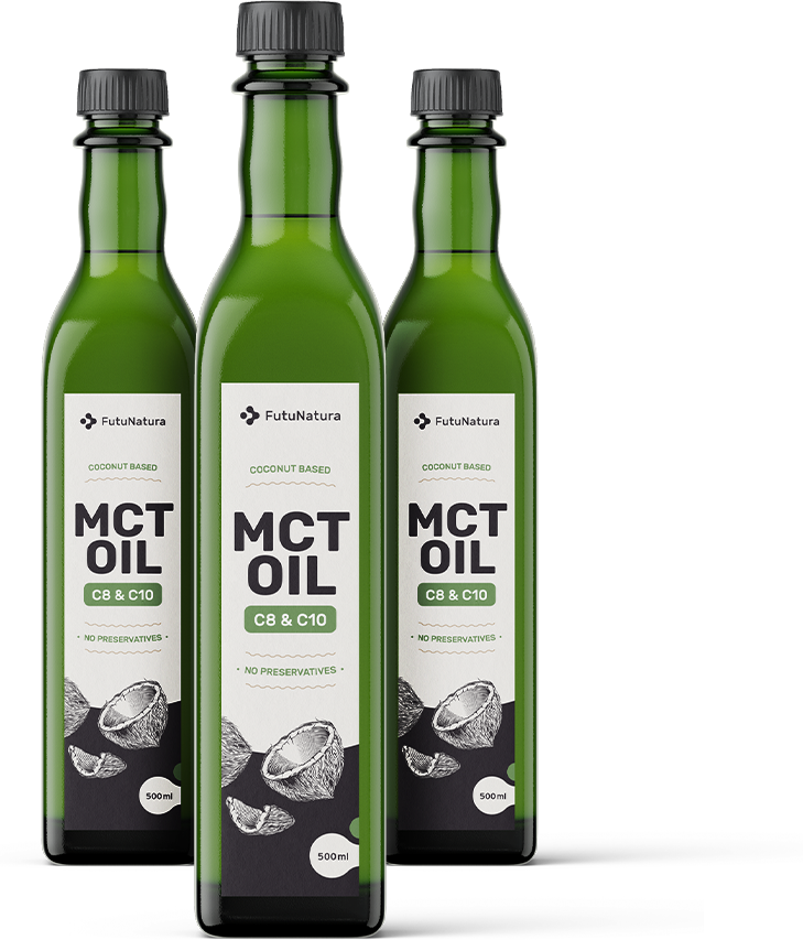 FutuNatura 3x Olio MCT C8:C10 Coconut Premium, totale 1500 ml