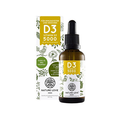 Nature Love Vitamina D3 5000 IU, gocce, 50 ml