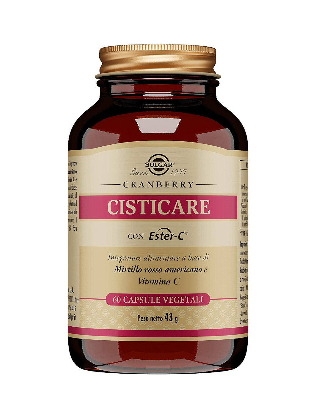 SOLGAR Cisticare Con Ester-C 60 Capsule