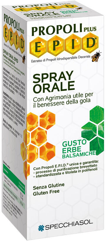 SPECCHIASOL Epid Propoli Plus Spray Orale Con Erbe Balsamiche 15ml