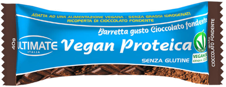 ULTIMATE ITALIA Vegan Proteica 1 Barretta Da 40 Grammi Cioccolato Fondente