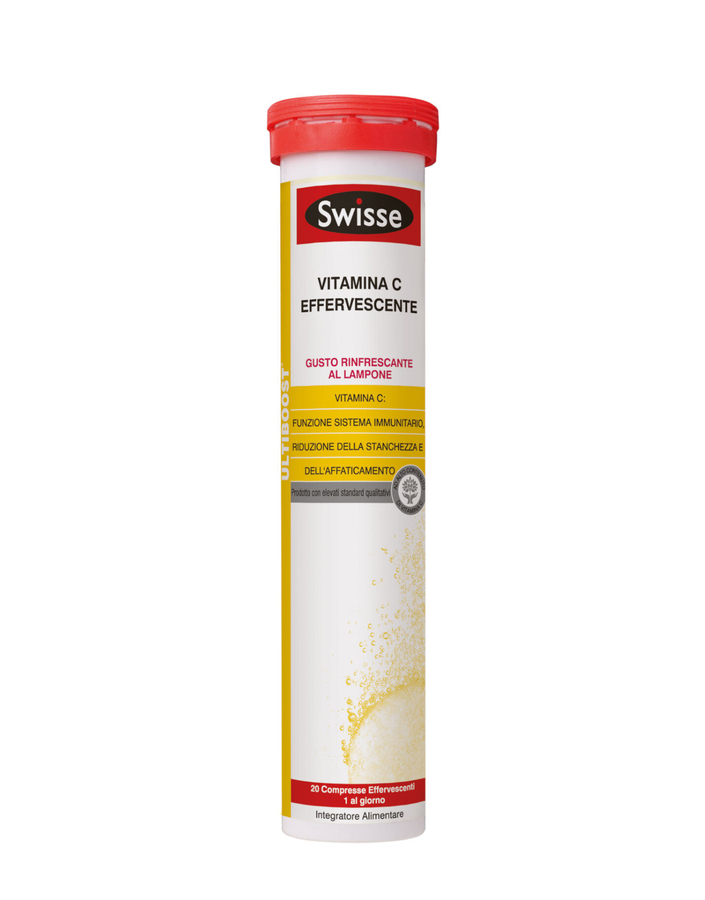 SWISSE Vitamina C Effervescente 20 Compresse Effervescenti Lampone