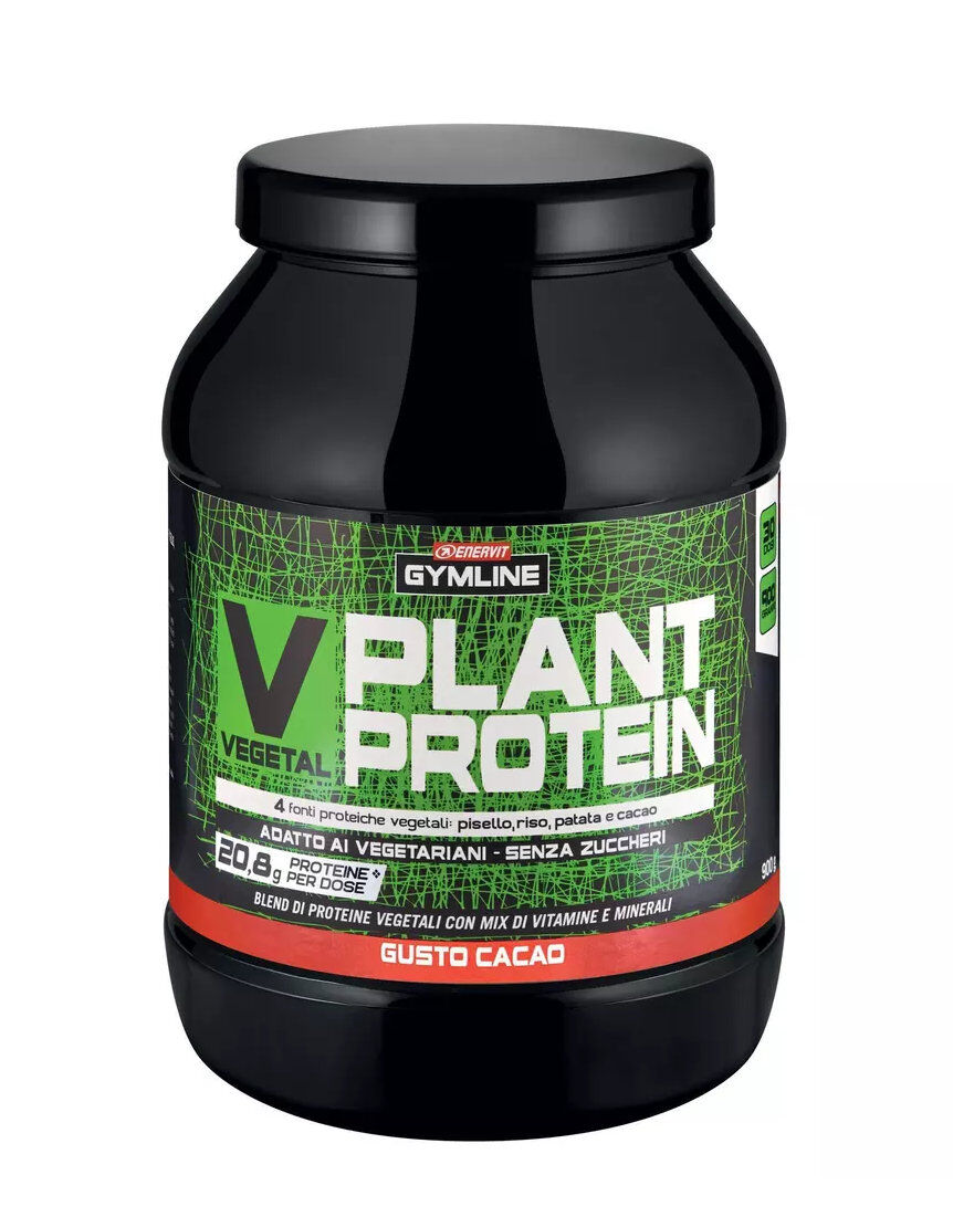 ENERVIT Gymline Muscle - Vegetal Plant Protein 900 Grammi Cacao