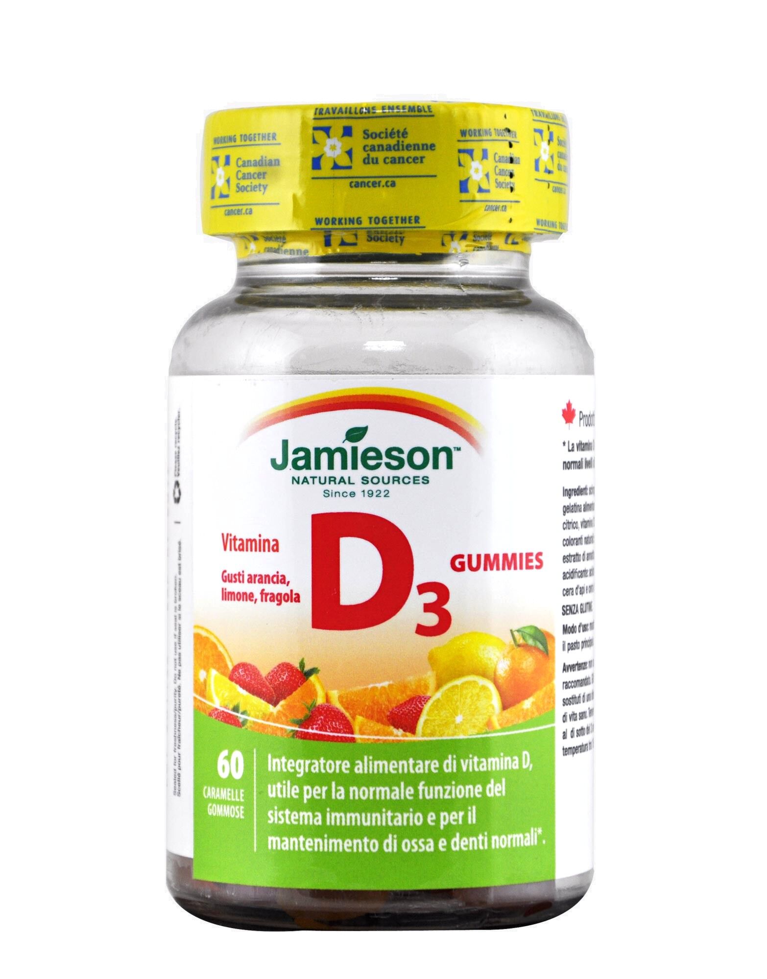 JAMIESON D3 Gummies 60 Caramelle Gommose Arancia Limone Fragola