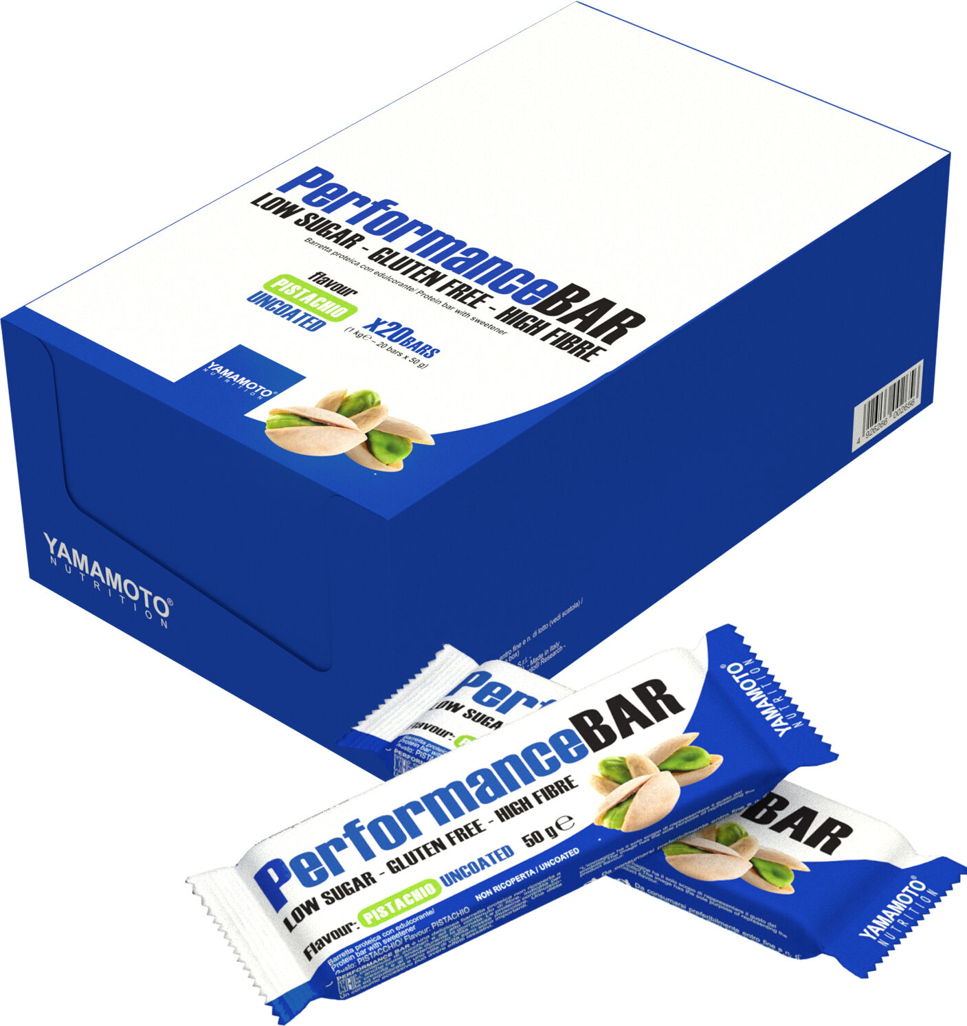 YAMAMOTO NUTRITION Performancebar 20 Barrette Da 50 Grammi Mandorla Non Ricoperta