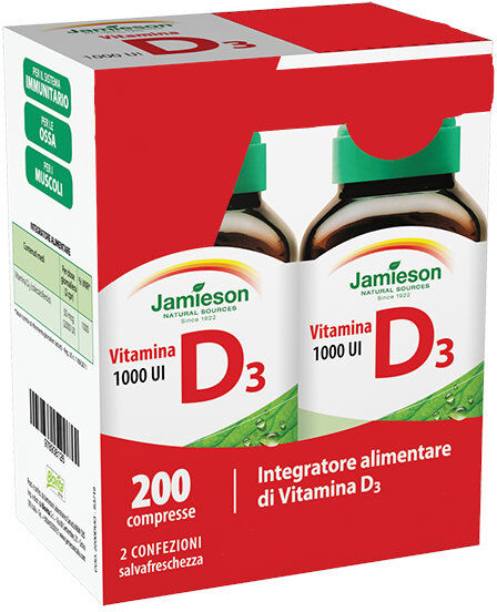 JAMIESON Vitamina D3 2 Confezioni Da 100 Compresse