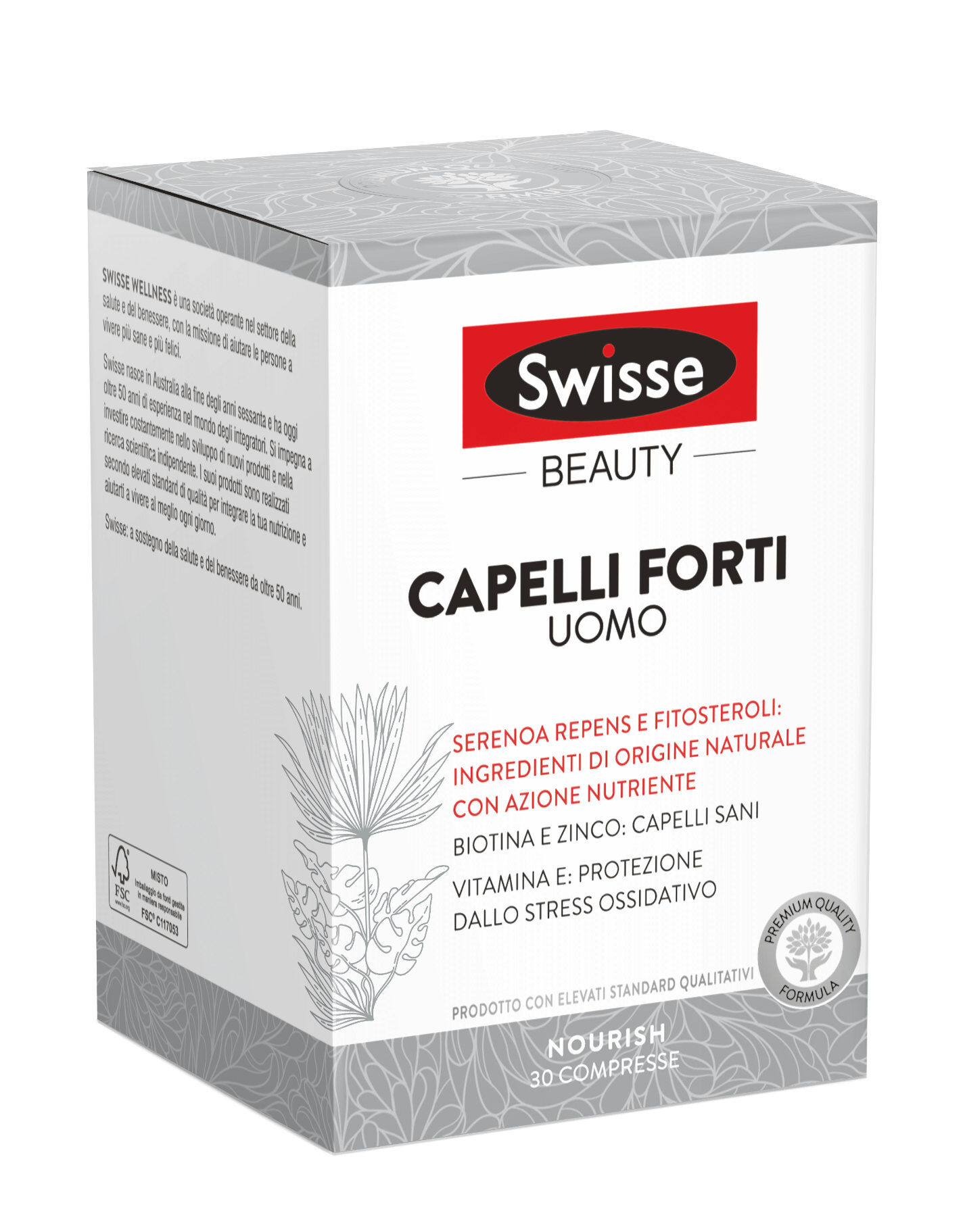 SWISSE Beauty - Capelli Forti Uomo 30 Compresse