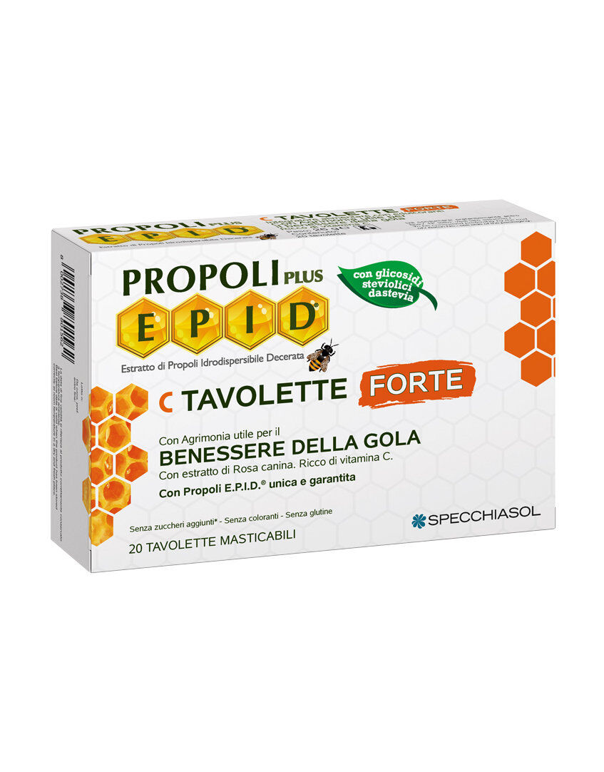 SPECCHIASOL Epid Propoli Plus C Tavolette Forte 20 Tavolette Masticabili