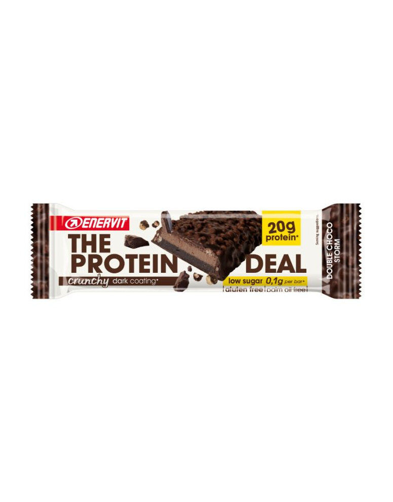 ENERVIT The Protein Deal 1 Barretta Da 55 Grammi Cioccolato Fondente Crunchy