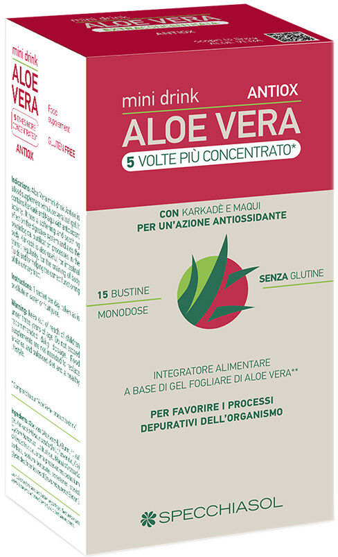 SPECCHIASOL Mini Drink Antiox Aloevera 15 Bustine Da 10 Ml