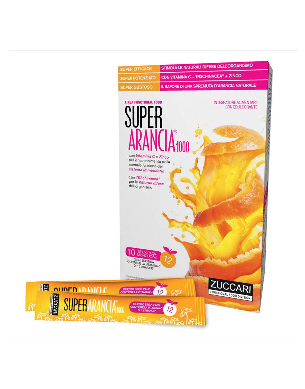 ZUCCARI Super Arancia 1000 10 Stick Da 3,7 Grammi