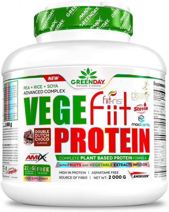 AMIX Green Day - Vegefiit Protein 2000 Grammi Doppio Cioccolato Olandese