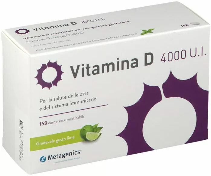 METAGENICS Vitamina D 4000 U.I. 168 Compresse Masticabili