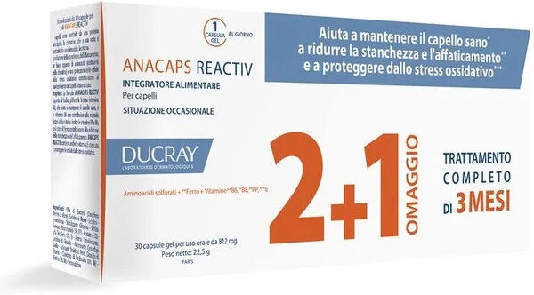 DUCRAY Anacaps - Reactiv 3 Confezioni Da 30 Capsule