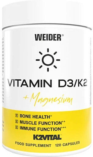 WEIDER Vitamin D3+k2 120 Capsule