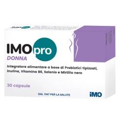 IMO SpA ImoPro Donna 30 Capsule Simbiotico Prebiotici (Inulina) + Probiotici (Lactobacillus)