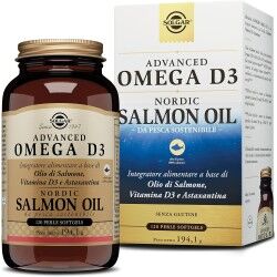 Solgar Advanced Omega D3 120 Perle Salmone Selvatico Alaska