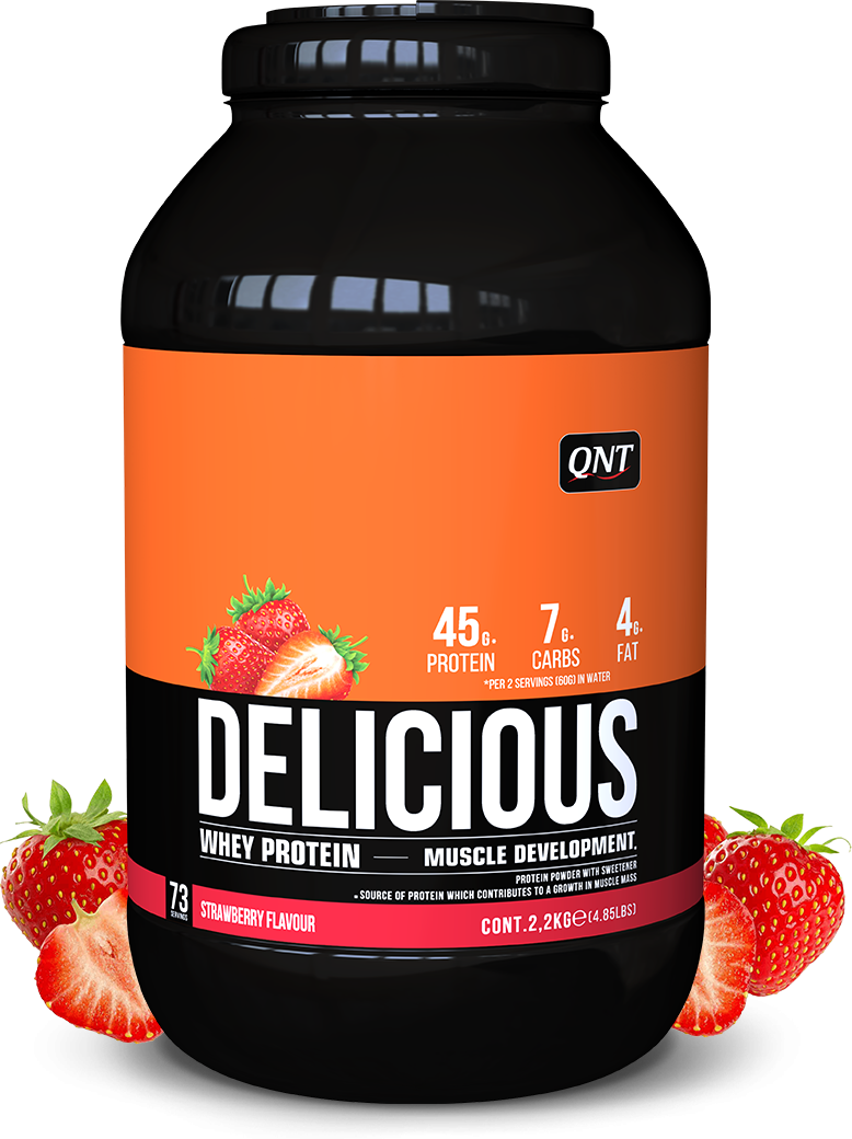 QNT Delicious Whey Protein - Eiwit Poeder - 2200 gr - Strawberry