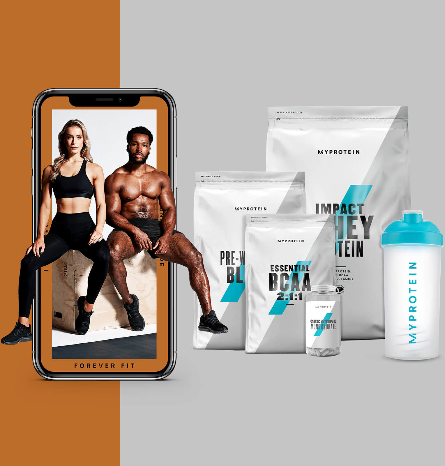 Myprotein The Build-Muscle Bundel + Gratis Training &amp; Nutrition Guide - Tropical - Fruit Punch - Naturel