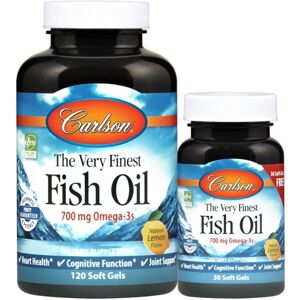 Carlson Labs The Very Finest Fish Oil - 700mg Omega-3s, Natuurlijk Oranje - 120 + 30 softgels