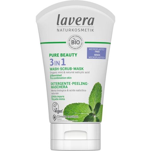 Lavera Pure Beauty 3-in-1 reiniger - peeling - masker EN-