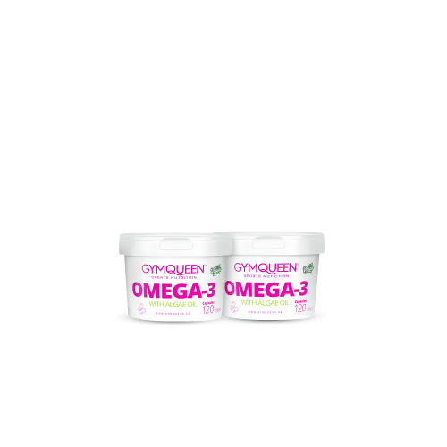 Omega-3 Vegan 2er Pack GYMQUEEN capsules vetzuur Omega 3