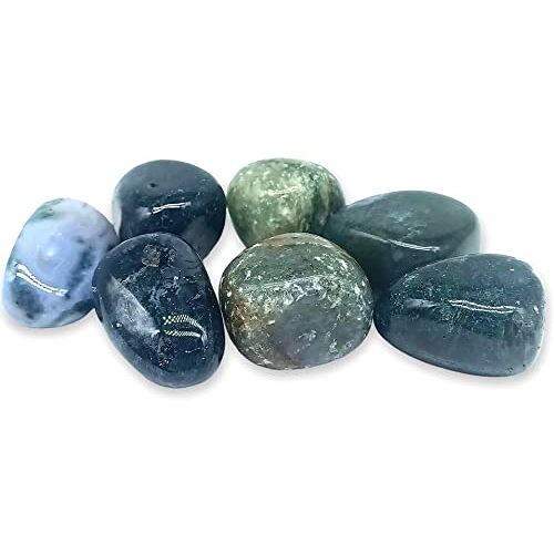 TENET 5 stuks natuursteen geslepen geslepen geslepen voor kristaltherapie, reiki en meditatie 25-30 mm (Achat MUSCHIATA)