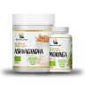 Base Of Natural Health Organische Gemalen Ashwagandha 250 g + Bio Moringa Tabletten 500 mg Set - Natuurlijke supplementen voor energie en vitaliteit - Ayurvedische  - stressvermindering en immuunondersteuning