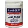 Lamberts Zink citraat 15mg (180 tab)