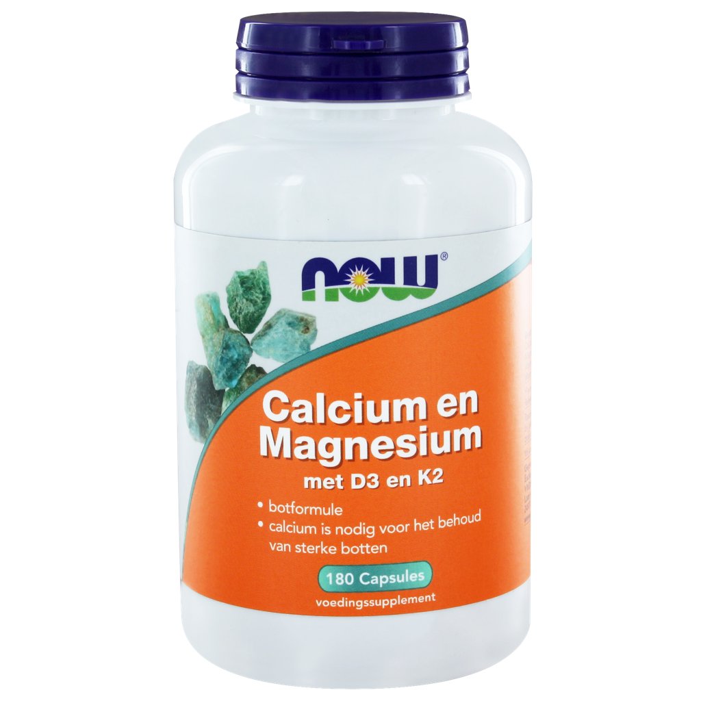 NOW Calcium en Magnesium met D3 en K2 Capsules