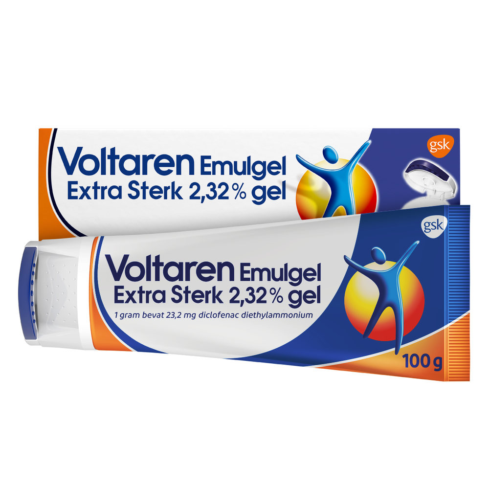 Voltaren Emulgel Extra Sterk 2,32% (diclofenac) bij gewrichtspijn in knie en vinger