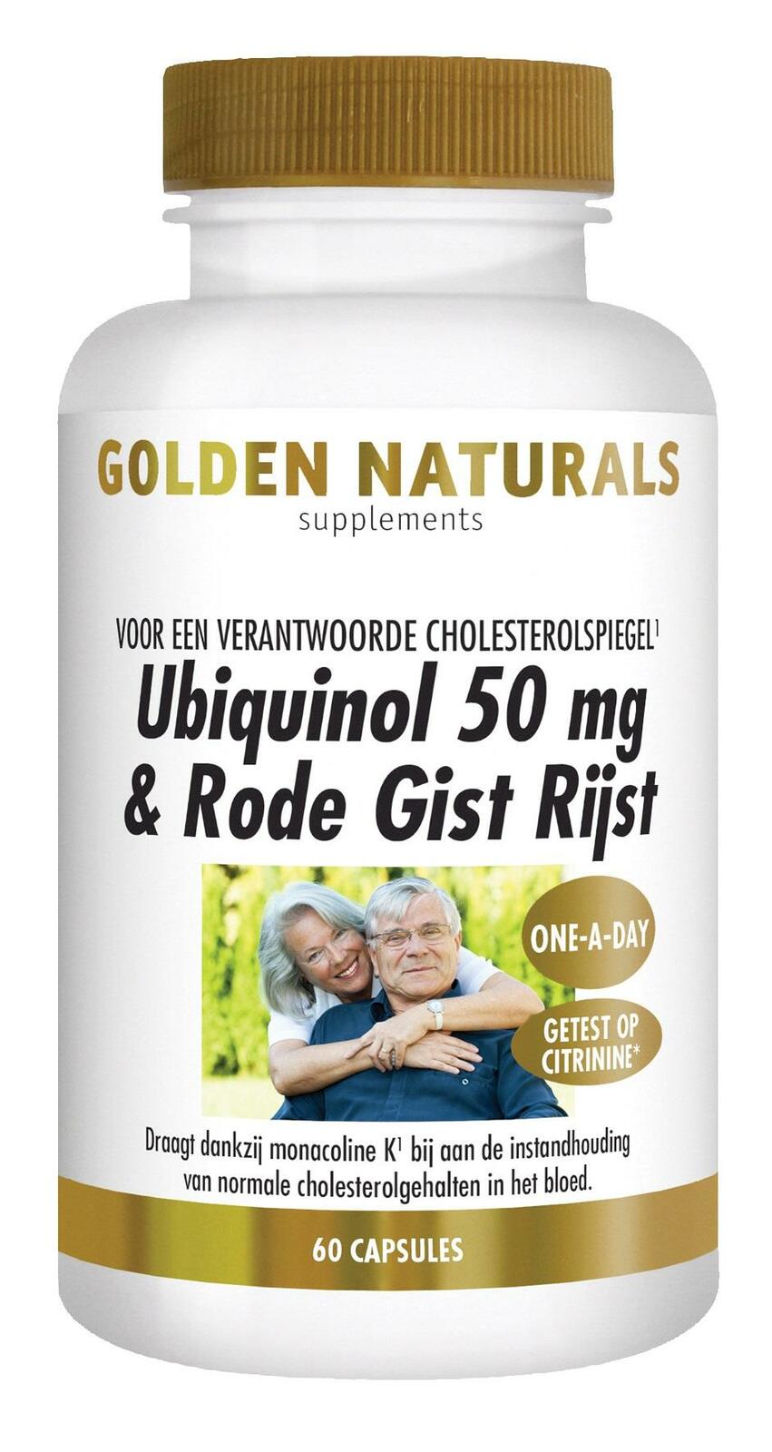 Golden Naturals Ubiquinol 50mg & Rode Gist Rijst Capsules