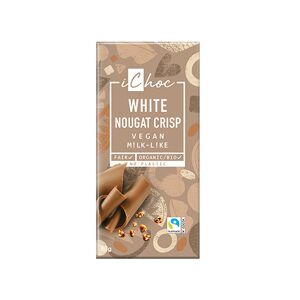 Ichoc White Nougat Crisp Vegan Øko - 80 g