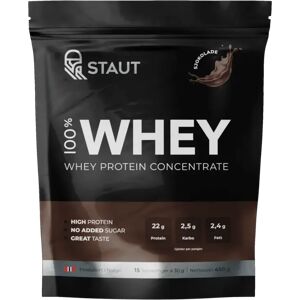 STAUT 100% Whey Protein - 450g - Sjokolade