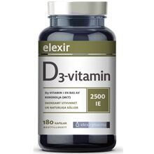 Elexir Pharma D3-vitamin 2500 IE 180 kapsler