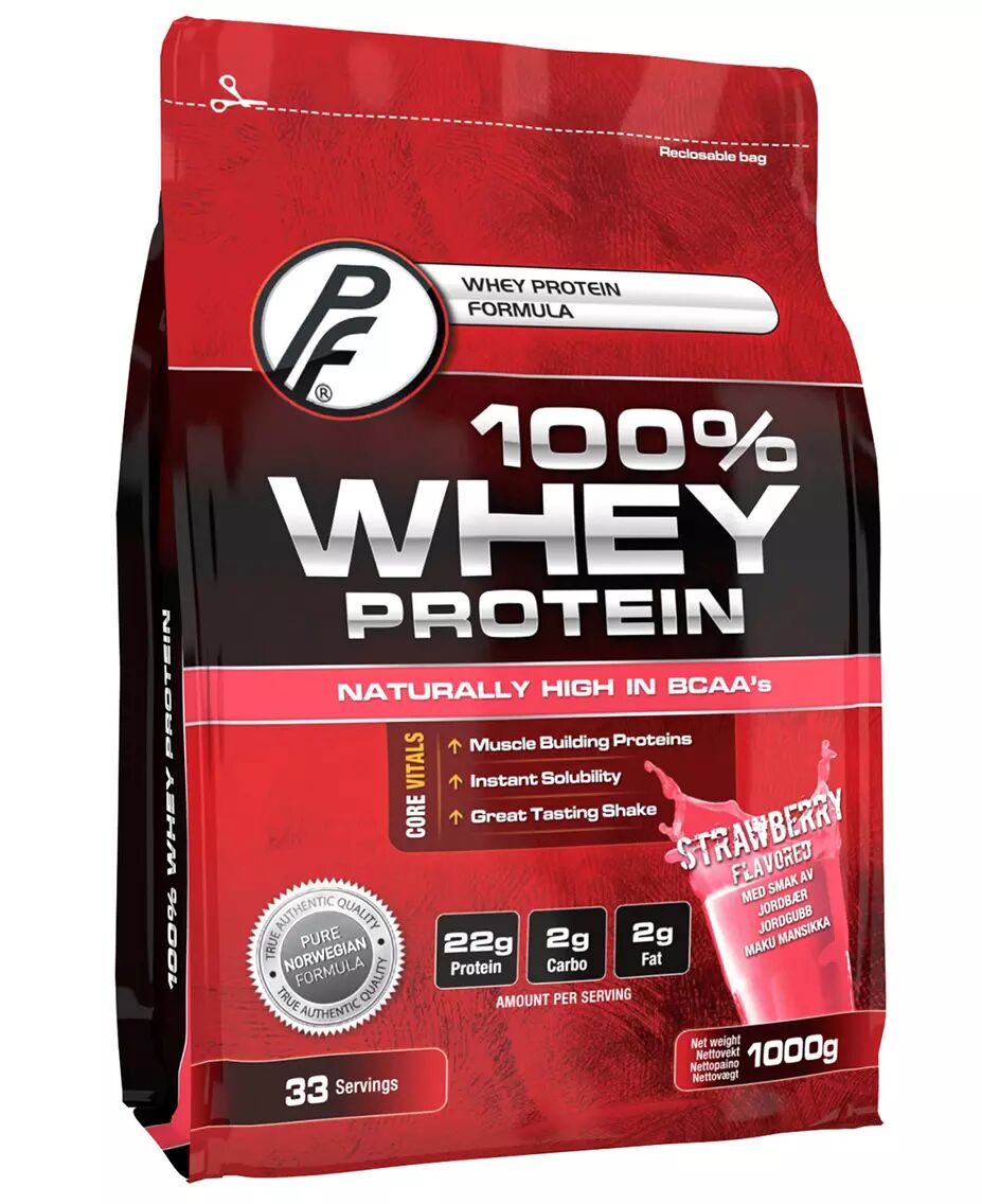 Proteinfabrikken 100% Whey Strawberry 1kg