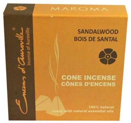 Maroma røkelse sandalwood 10 cones