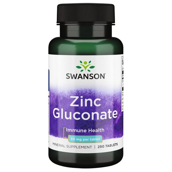 Swanson Zinc Gluconate 30 Mg - 250 Tabs