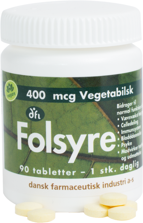 DFI Folsyre 400 mcg 90 tabletter Vitaminpiller