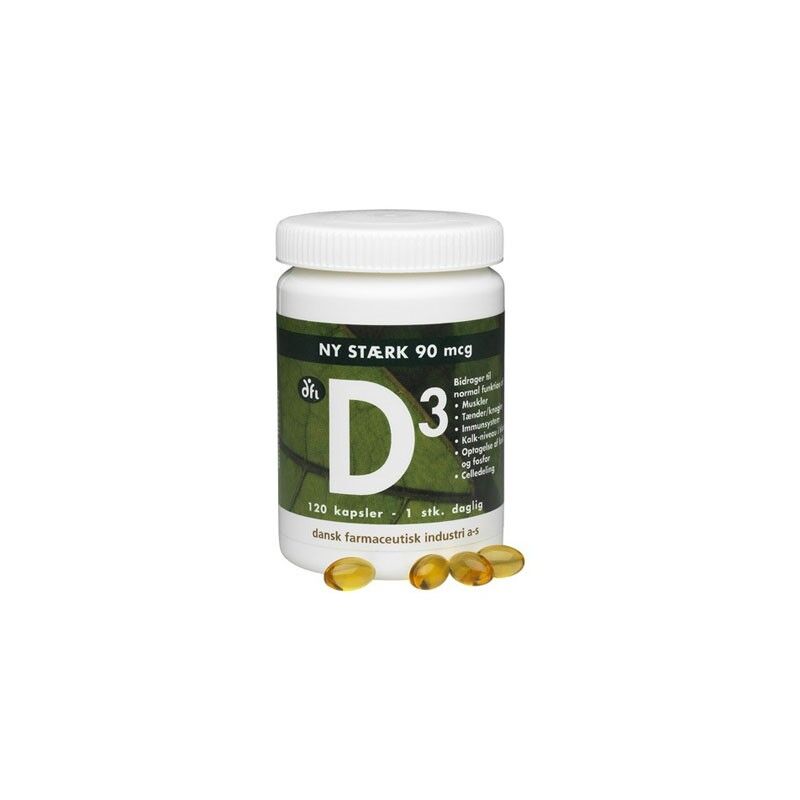DFI D3-vitamin 90 mcg 120 kapsler Vitaminpiller