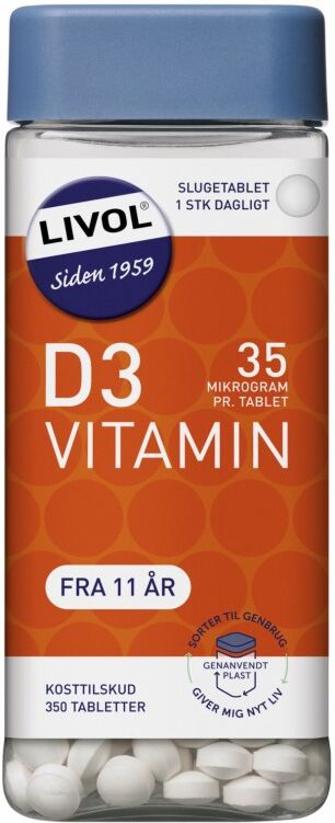 Livol Mono Sterk D-Vitamin 350 stk Vitaminpiller