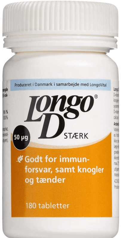 Longo D3 Vitamin Sterk 180 stk Vitaminpiller