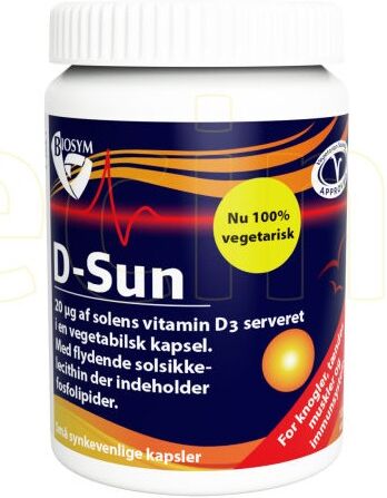 Biosym D-sun 20 Mcg D-vitamin - 120 Kapsler