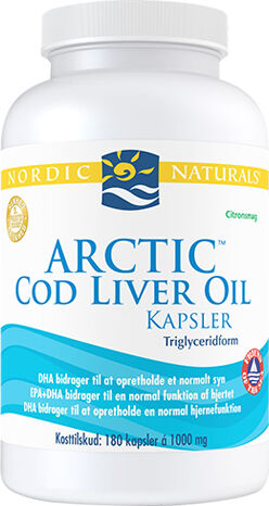 Nordic Naturals Torskelevertran m. sitrussmak - 180 Kapsler