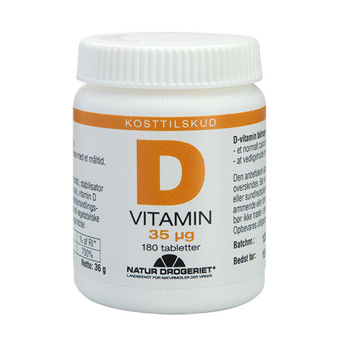 Natur Drogeriet Natur-Drogeriet D3-vitamin 35 Ug - 180 Tabletter