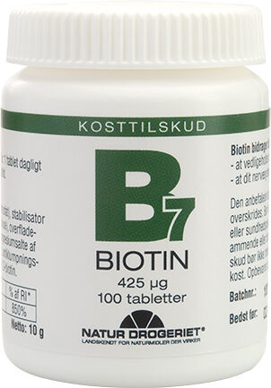 Natur Drogeriet Natur-Drogeriet Biotin - 100 Tabletter