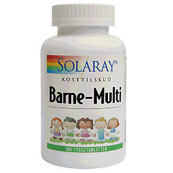 Solaray Barne-Multi tyggevit. børn - 100 Tabletter