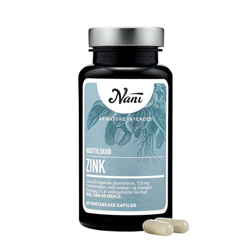 Nani Zink Food State - 7,5 mg - 60 Kapsler