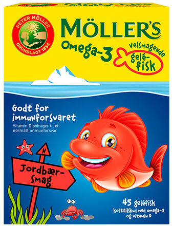 Møllers Tran Möller s Tran Omega-3 Fisk Jordbær - 45 stk